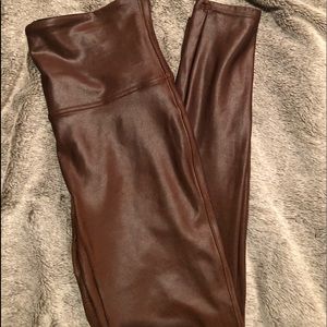 Women’s faux leather SPANX leggings